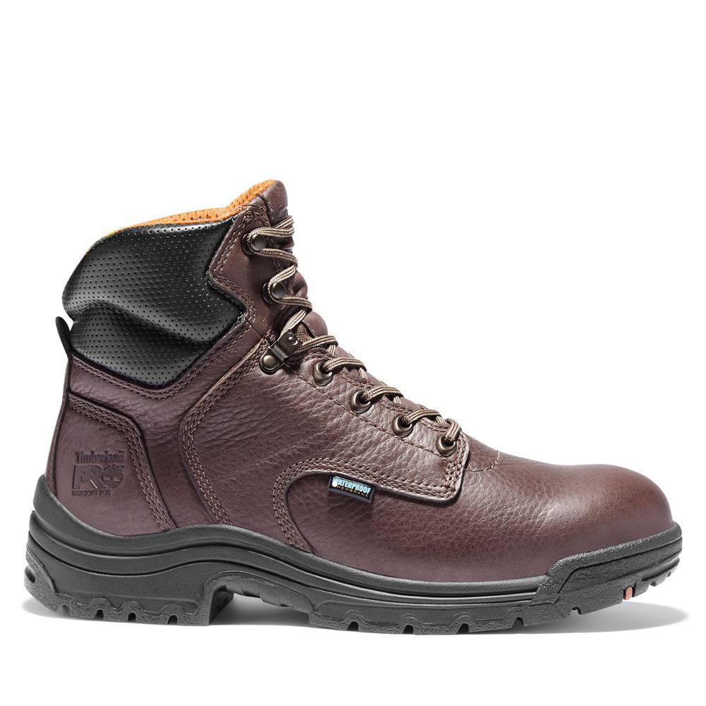 Timberland Μποτακια Εργασίας Ανδρικα Βαθυ Καφε - Pro® Titan® 6" Soft Toe - Greece 5783041-NY